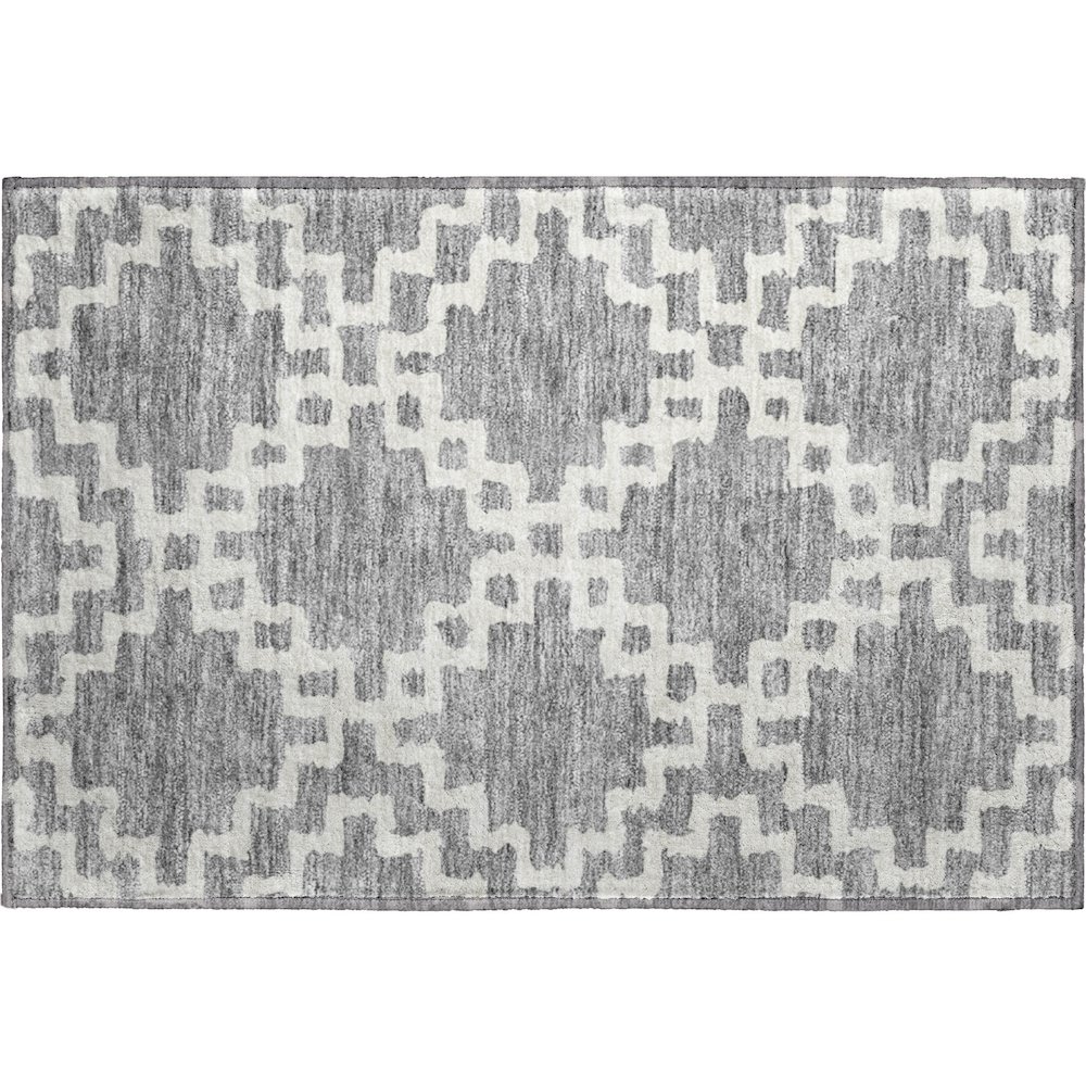 Premium Machine Washable Mayfield AMF902 Gray 1'8" x 2'6" Rug. Picture 1