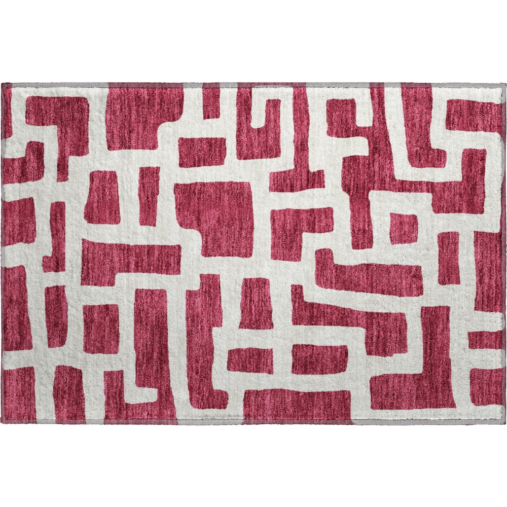 Premium Machine Washable Mayfield AMF903 Garnet 1'8" x 2'6" Rug. Picture 1