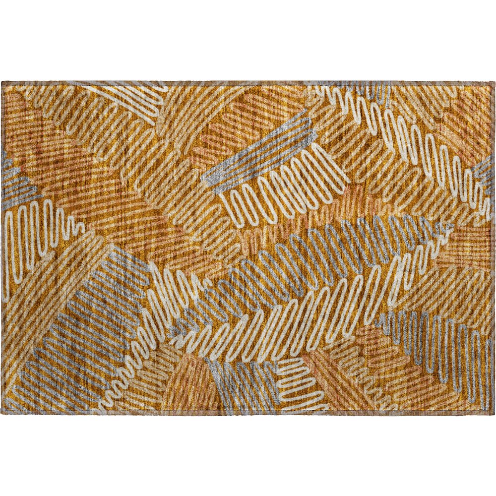 Premium Machine Washable Mayfield AMF904 Paprika 1'8" x 2'6" Rug. Picture 1
