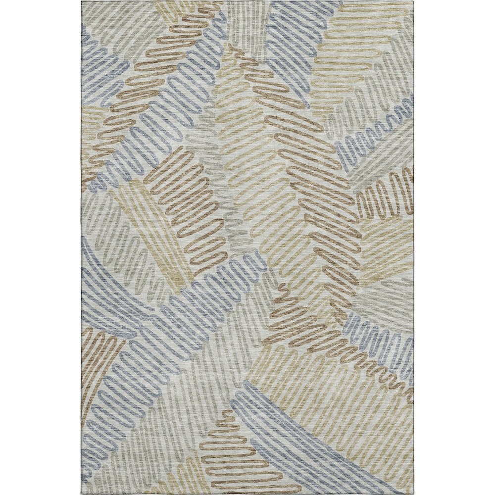 Premium Machine Washable Mayfield AMF904 Taupe 2'6" x 3'10" Rug. Picture 1