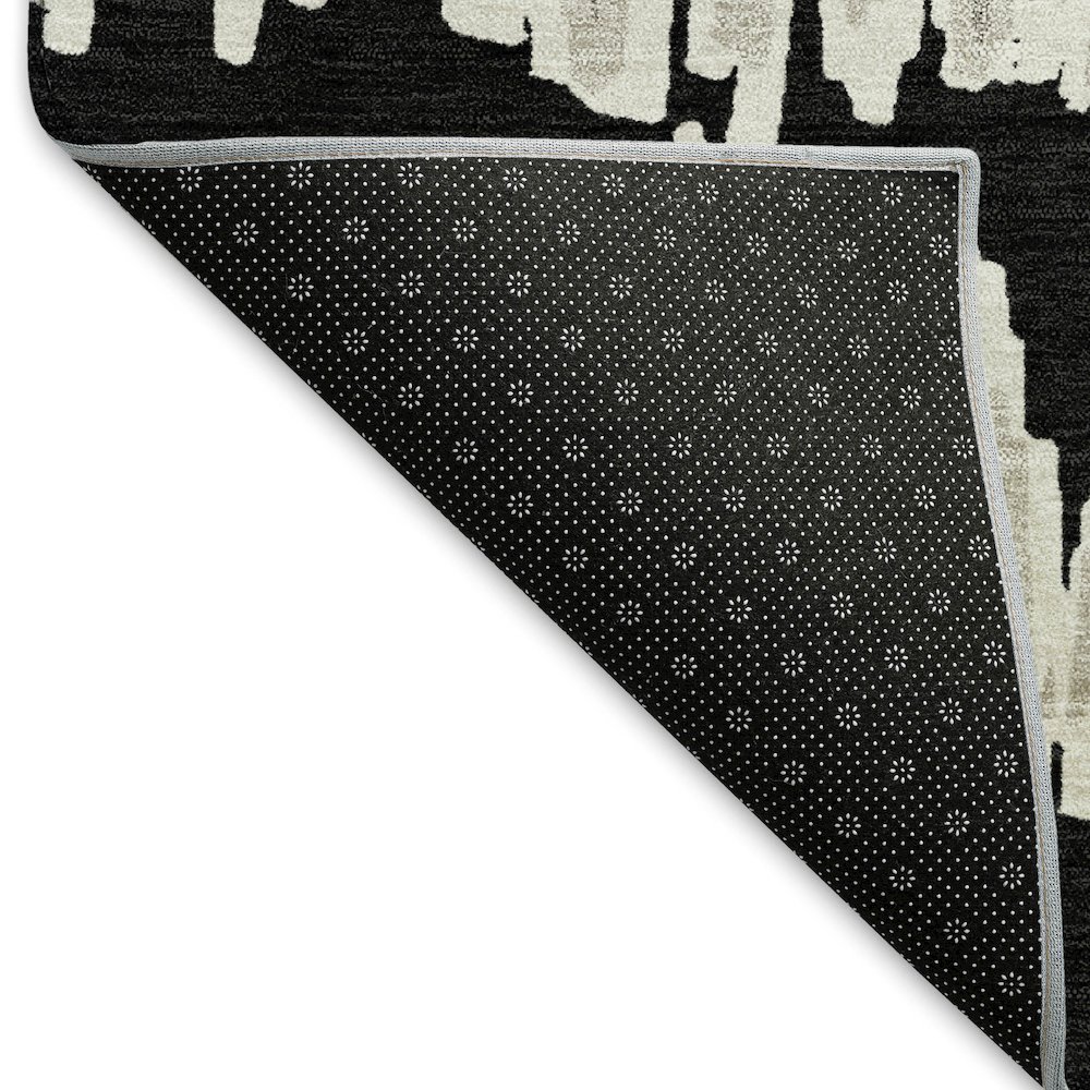 Premium Machine Washable Mayfield AMF905 Black 1'8" x 2'6" Rug. Picture 2