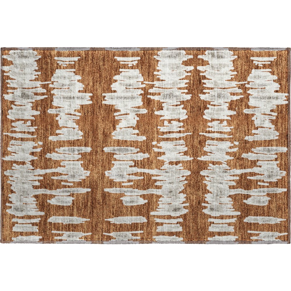 Premium Machine Washable Mayfield AMF905 Paprika 1'8" x 2'6" Rug. Picture 1