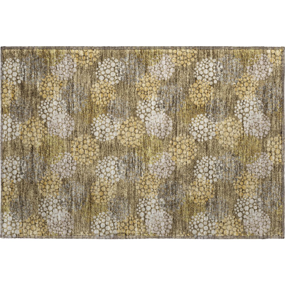 Premium Machine Washable Mayfield AMF908 Brown 1'8" x 2'6" Rug. Picture 1