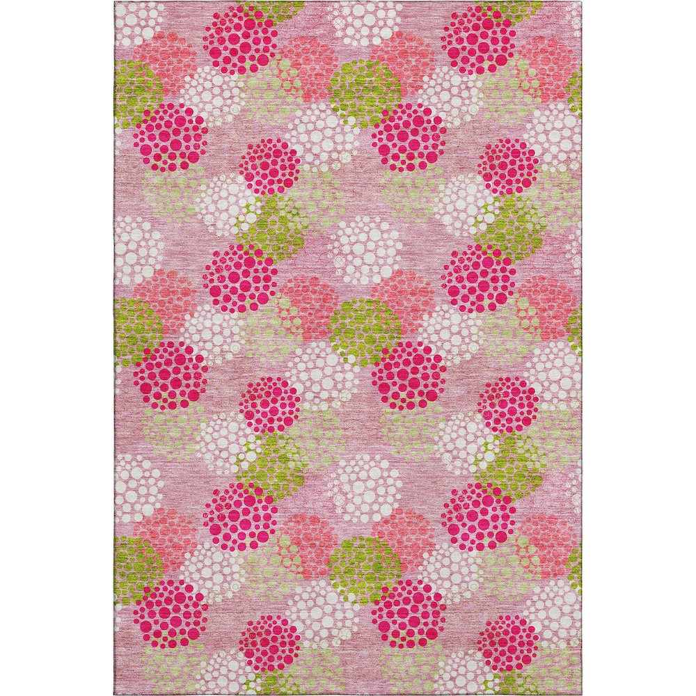 Premium Machine Washable Mayfield AMF908 Pink 2'6" x 3'10" Rug. Picture 1