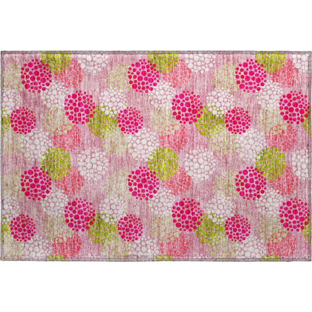 Premium Machine Washable Mayfield AMF908 Pink 1'8" x 2'6" Rug. Picture 1