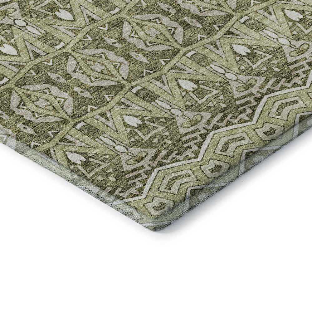 Premium Machine Washable Mayfield AMF909 Aloe 1'8" x 2'6" Rug. Picture 3