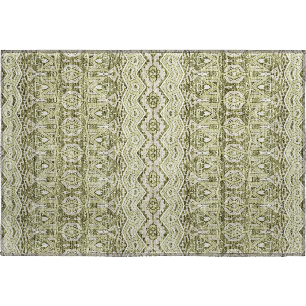 Premium Machine Washable Mayfield AMF909 Aloe 1'8" x 2'6" Rug. Picture 1