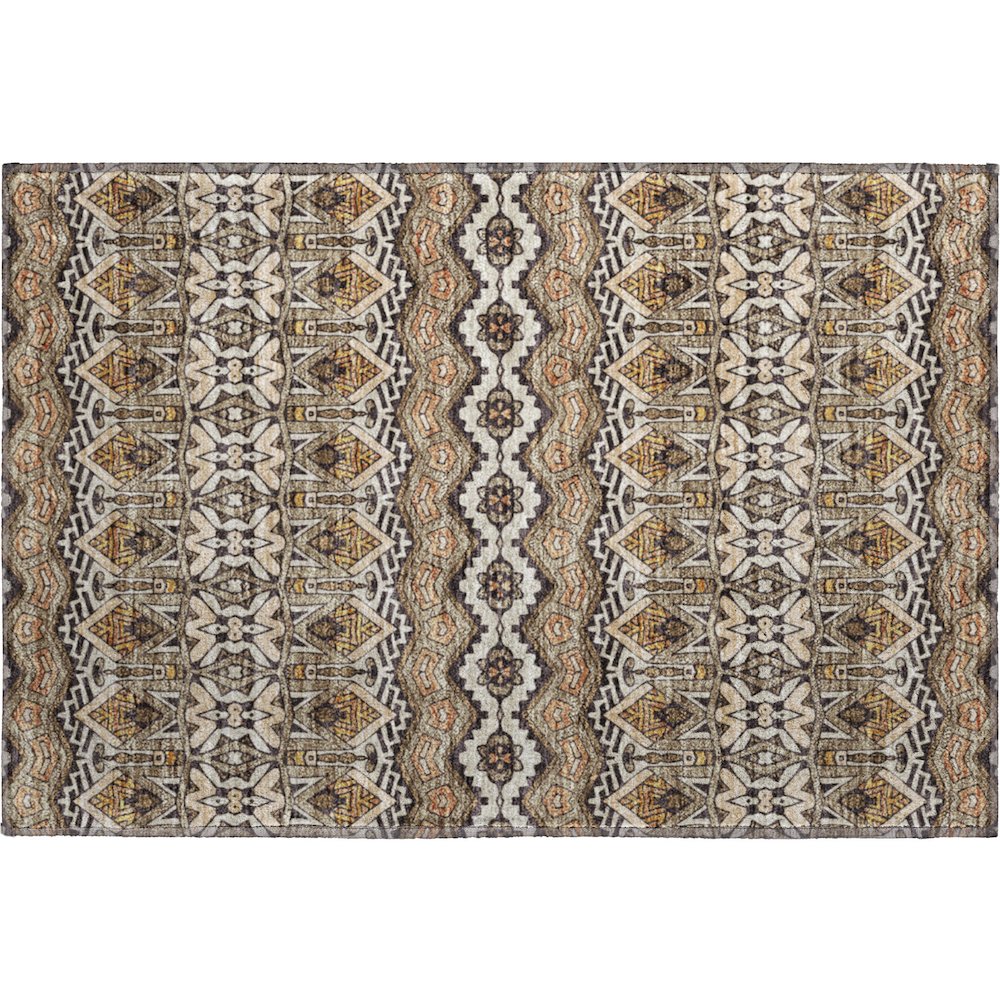 Premium Machine Washable Mayfield AMF909 Taupe 1'8" x 2'6" Rug. Picture 1