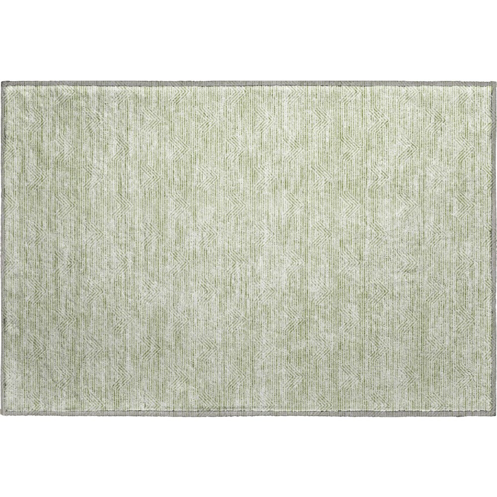 Premium Machine Washable Mayfield AMF910 Aloe 1'8" x 2'6" Rug. Picture 1