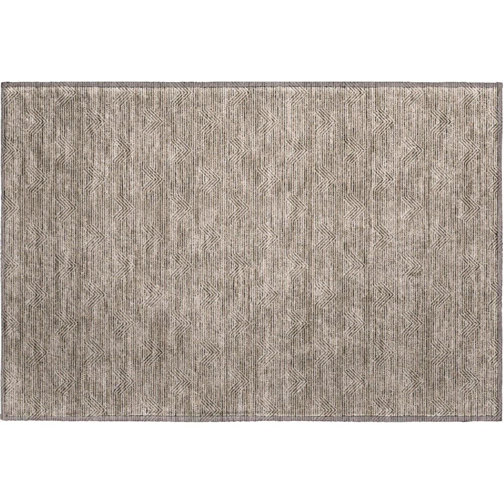 Premium Machine Washable Mayfield AMF910 Brown 1'8" x 2'6" Rug. Picture 1