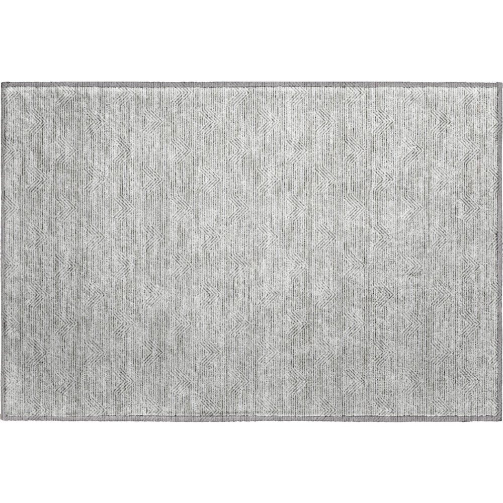 Premium Machine Washable Mayfield AMF910 Gray 1'8" x 2'6" Rug. Picture 1