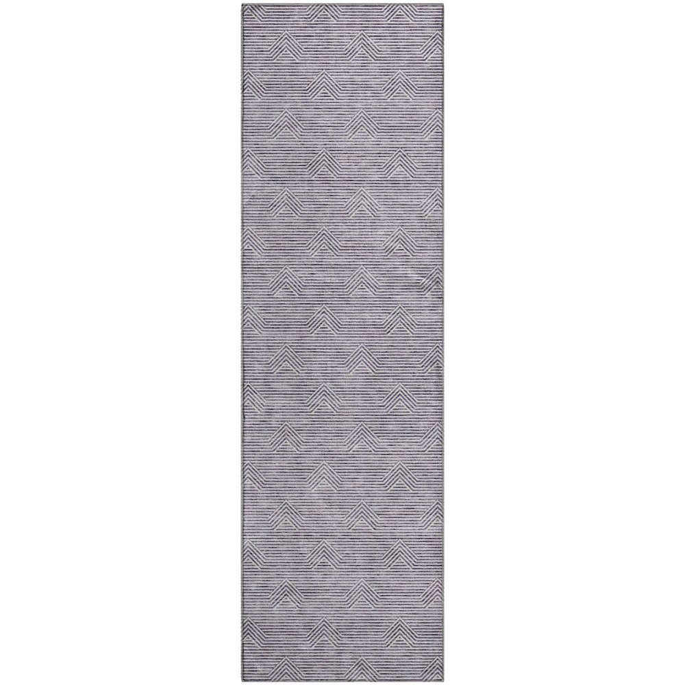 Premium Machine Washable Mayfield AMF910 Purple 2'3" x 7'6" Runner Rug. Picture 1