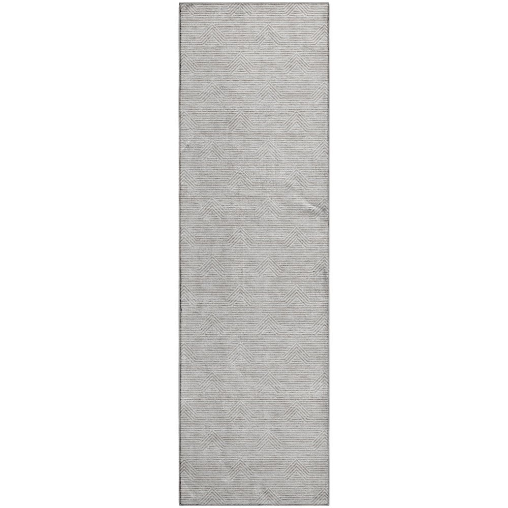 Premium Machine Washable Mayfield AMF910 Taupe 2'3" x 7'6" Runner Rug. Picture 1
