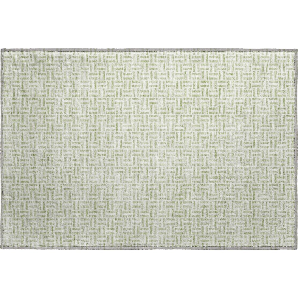 Premium Machine Washable Mayfield AMF911 Aloe 1'8" x 2'6" Rug. Picture 1
