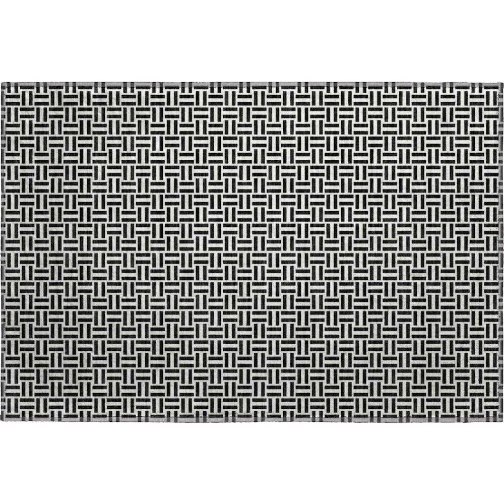 Premium Machine Washable Mayfield AMF911 Black 1'8" x 2'6" Rug. Picture 1