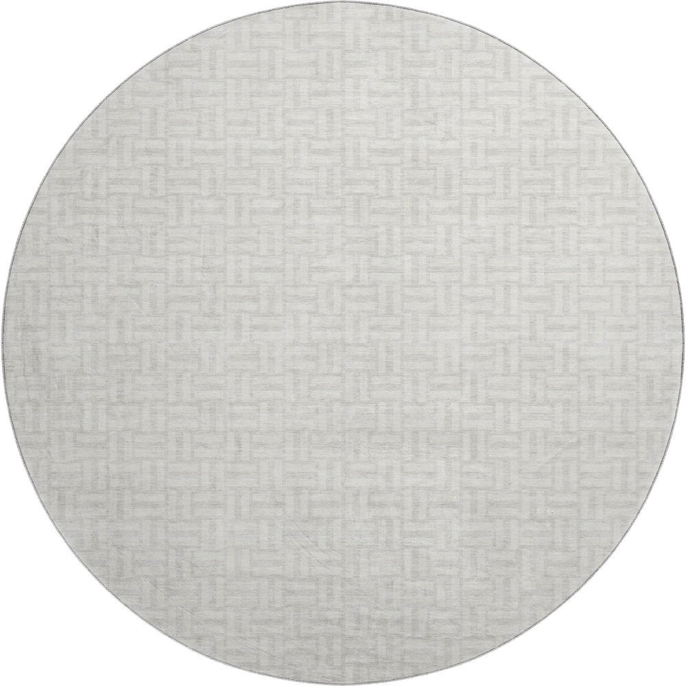 Premium Machine Washable Mayfield AMF911 Ivory 8' x 8' Round Rug. Picture 1
