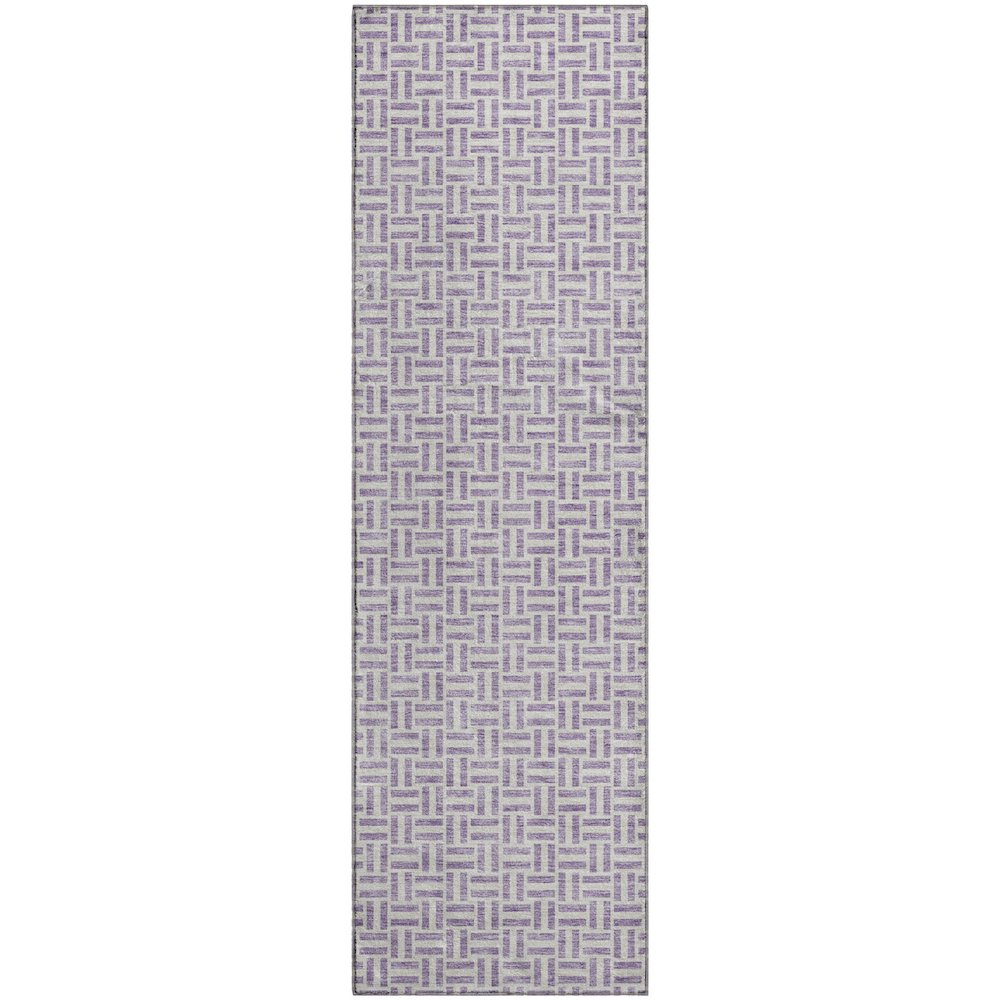 Premium Machine Washable Mayfield AMF911 Lavender 2'3" x 7'6" Runner Rug. Picture 1