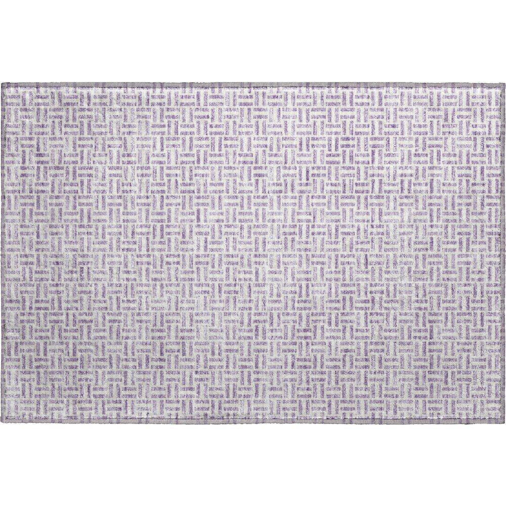 Premium Machine Washable Mayfield AMF911 Lavender 1'8" x 2'6" Rug. Picture 1