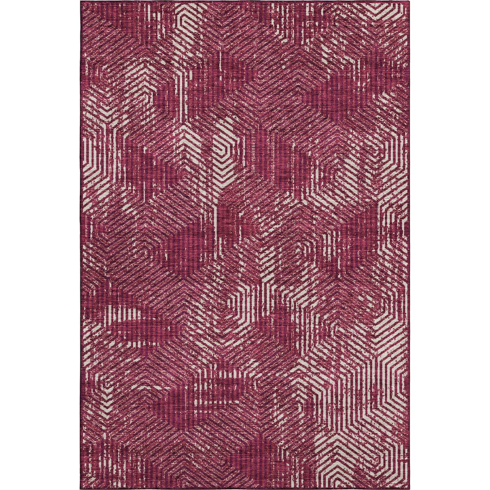 Premium Machine Washable Mayfield AMF912 Burgundy 2'6" x 3'10" Rug. Picture 1