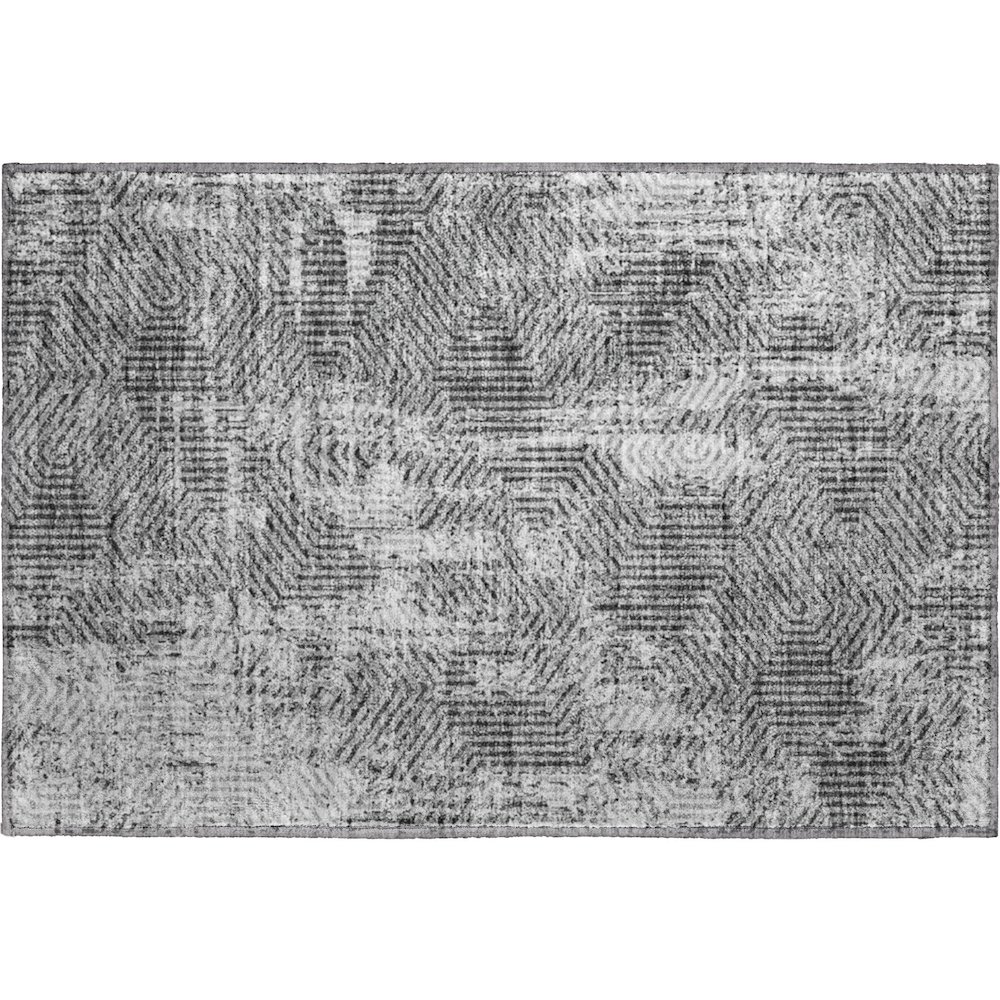 Premium Machine Washable Mayfield AMF912 Gray 1'8" x 2'6" Rug. Picture 1