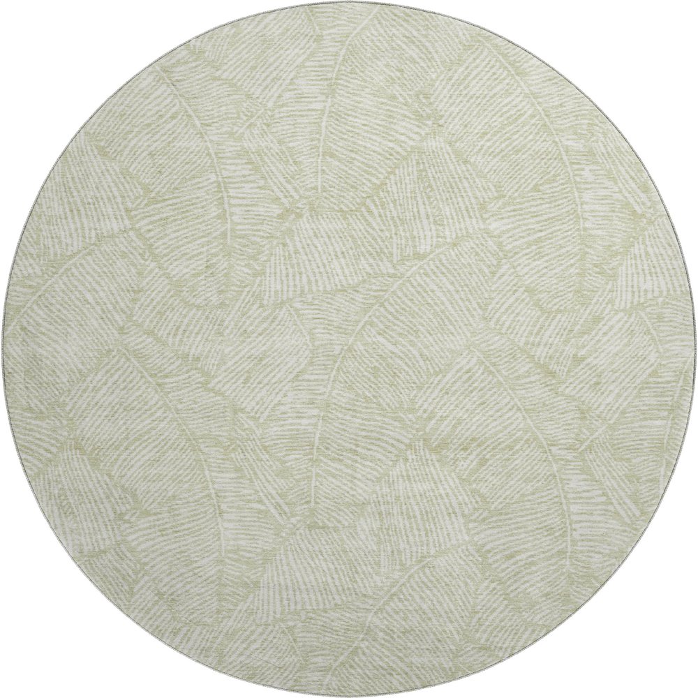Premium Machine Washable Mayfield AMF913 Aloe 8' x 8' Round Rug. Picture 1