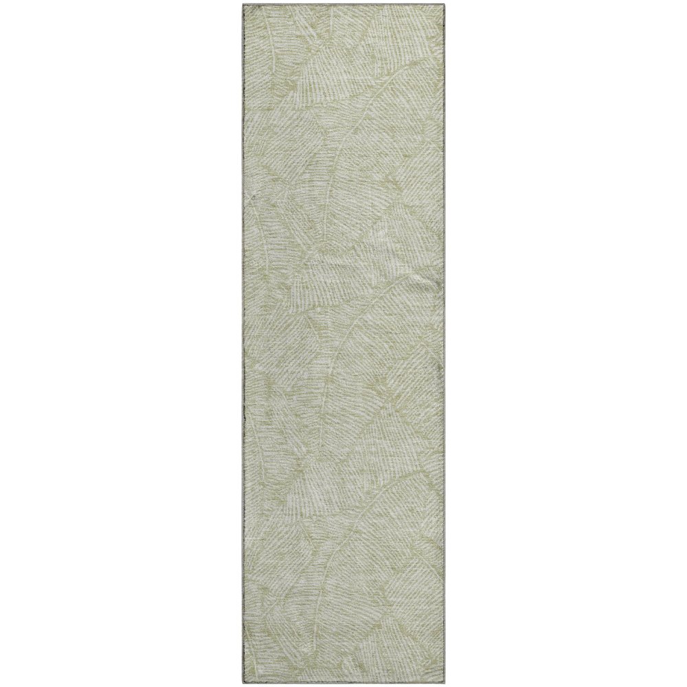 Premium Machine Washable Mayfield AMF913 Aloe 2'3" x 7'6" Runner Rug. Picture 1