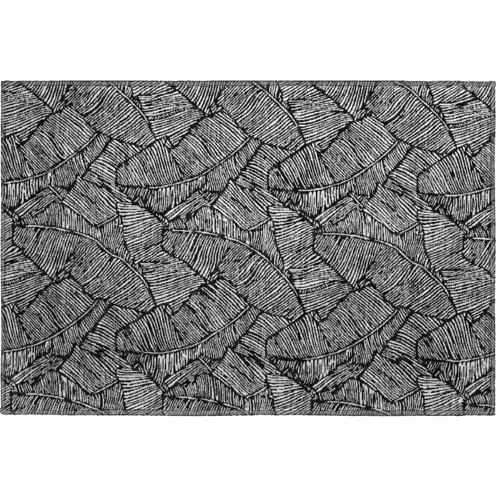 Premium Machine Washable Mayfield AMF913 Black 1'8" x 2'6" Rug. Picture 1