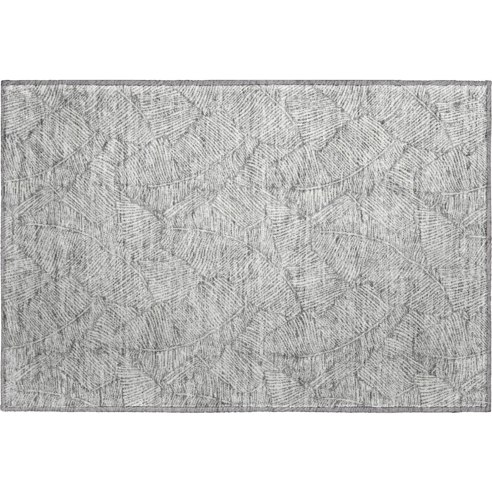 Premium Machine Washable Mayfield AMF913 Gray 1'8" x 2'6" Rug. Picture 1