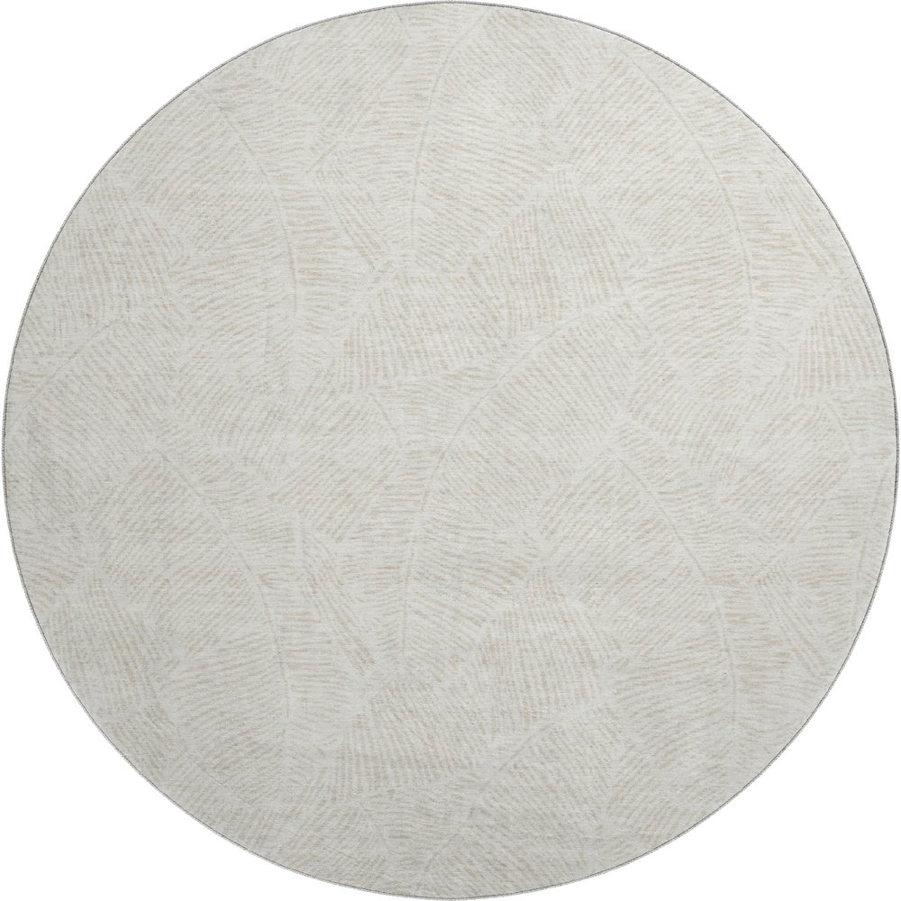 Premium Machine Washable Mayfield AMF913 Ivory 8' x 8' Round Rug. Picture 1