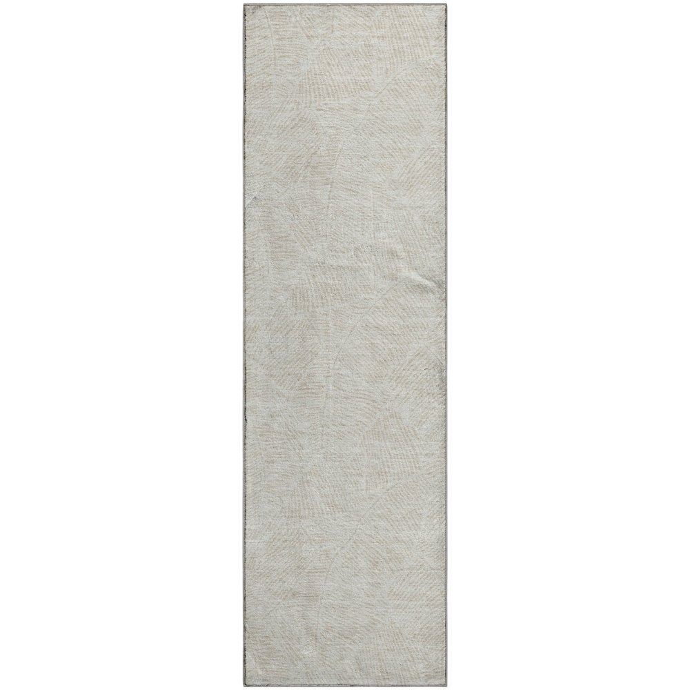 Premium Machine Washable Mayfield AMF913 Ivory 2'3" x 7'6" Runner Rug. Picture 1
