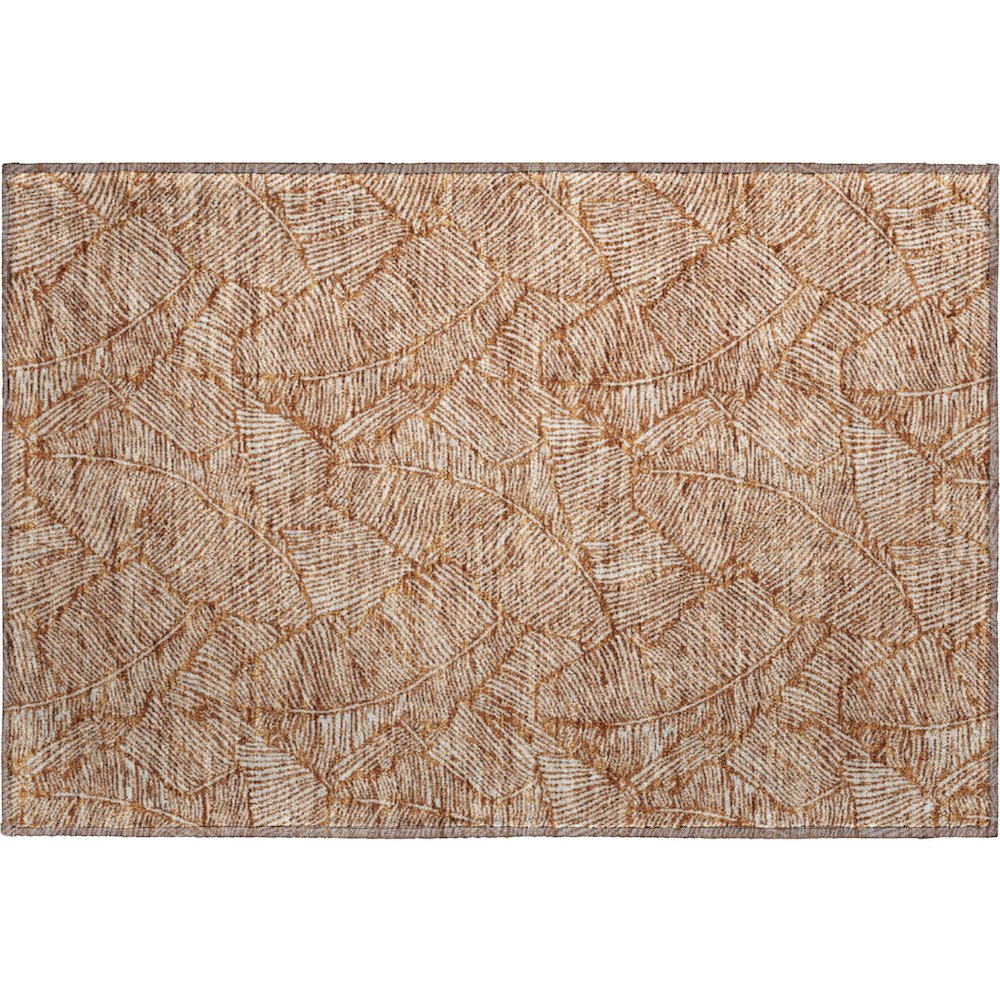 Premium Machine Washable Mayfield AMF913 Paprika 1'8" x 2'6" Rug. Picture 1