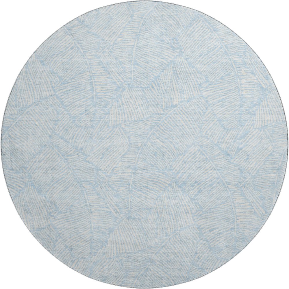Premium Machine Washable Mayfield AMF913 Sky 8' x 8' Round Rug. Picture 1