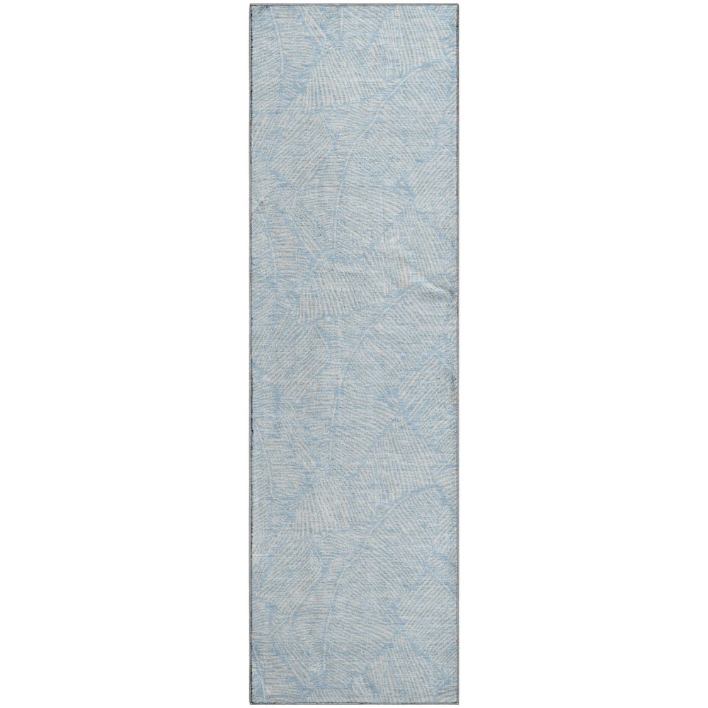 Premium Machine Washable Mayfield AMF913 Sky 2'3" x 7'6" Runner Rug. Picture 1