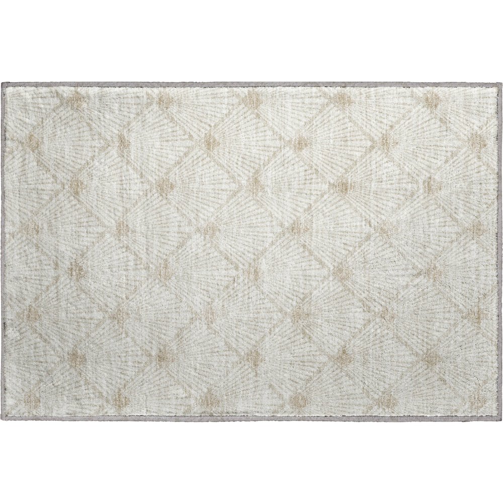 Premium Machine Washable Mayfield AMF914 Ivory 1'8" x 2'6" Rug. Picture 1