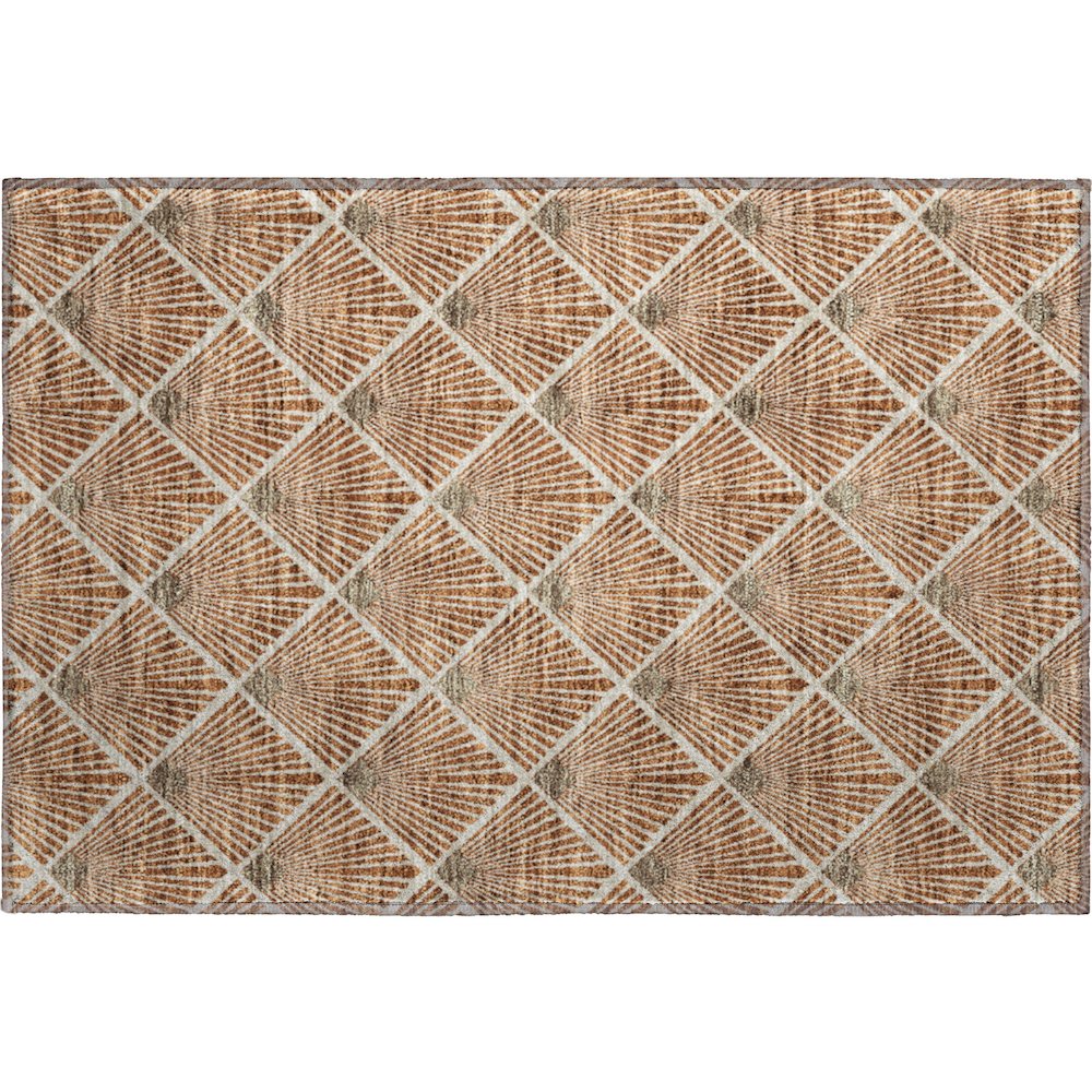 Premium Machine Washable Mayfield AMF914 Paprika 1'8" x 2'6" Rug. Picture 1