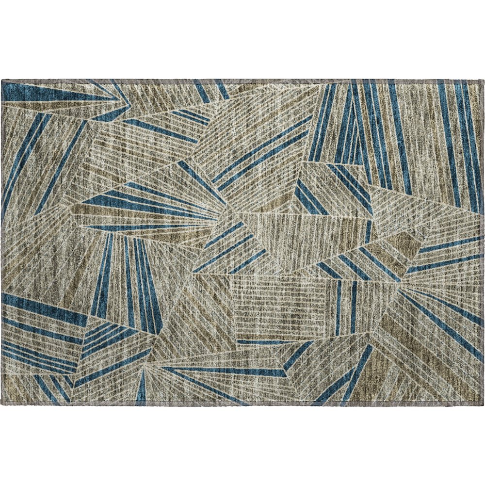 Premium Machine Washable Mayfield AMF915 Taupe 1'8" x 2'6" Rug. Picture 1