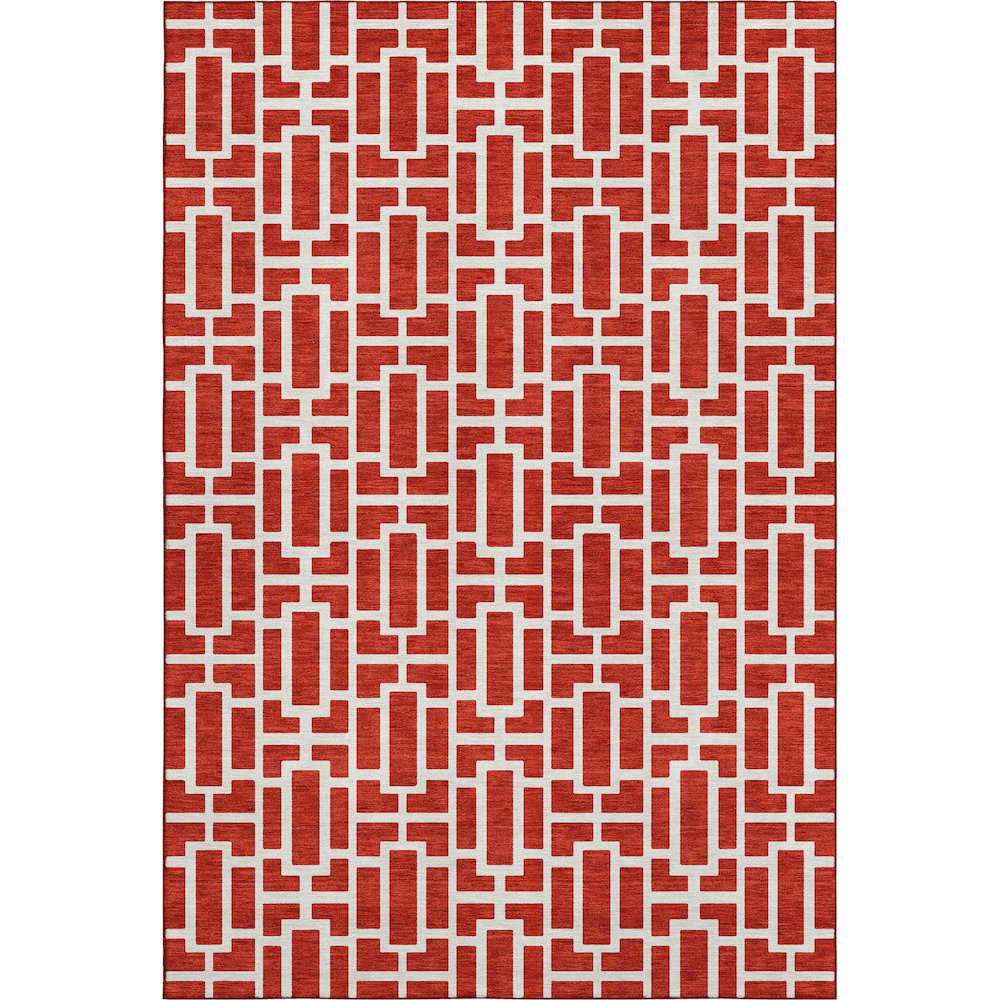 Premium Machine Washable Mayfield AMF916 Red 2'6" x 3'10" Rug. Picture 1