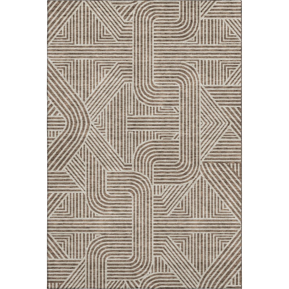 Premium Machine Washable Mayfield AMF917 Brown 2'6" x 3'10" Rug. Picture 1
