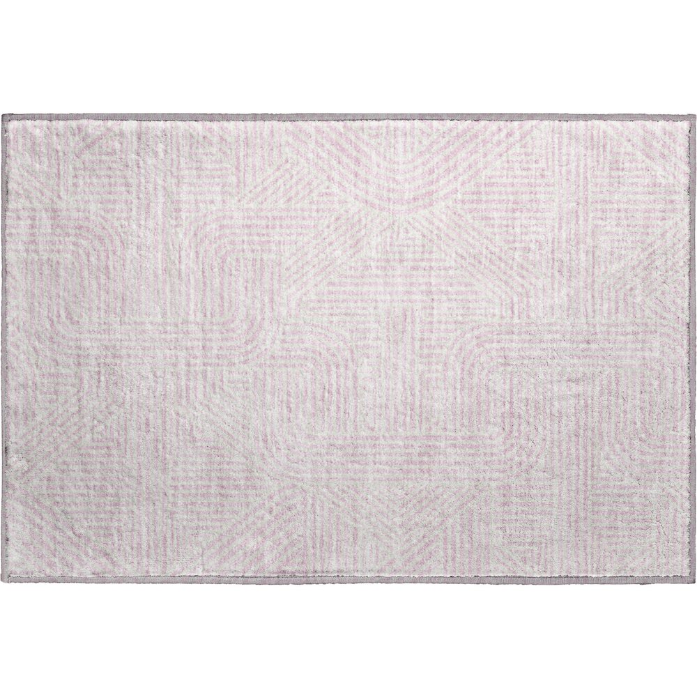 Premium Machine Washable Mayfield AMF917 Pink 1'8" x 2'6" Rug. Picture 1