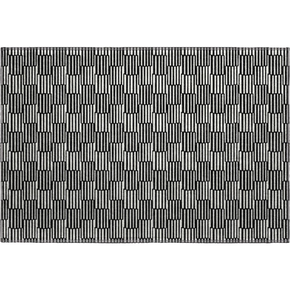 Premium Machine Washable Mayfield AMF918 Black 1'8" x 2'6" Rug. Picture 1
