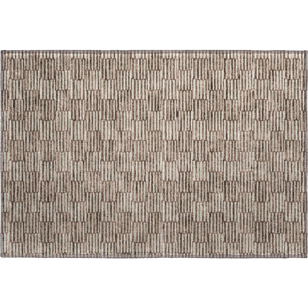 Premium Machine Washable Mayfield AMF918 Brown 1'8" x 2'6" Rug. Picture 1