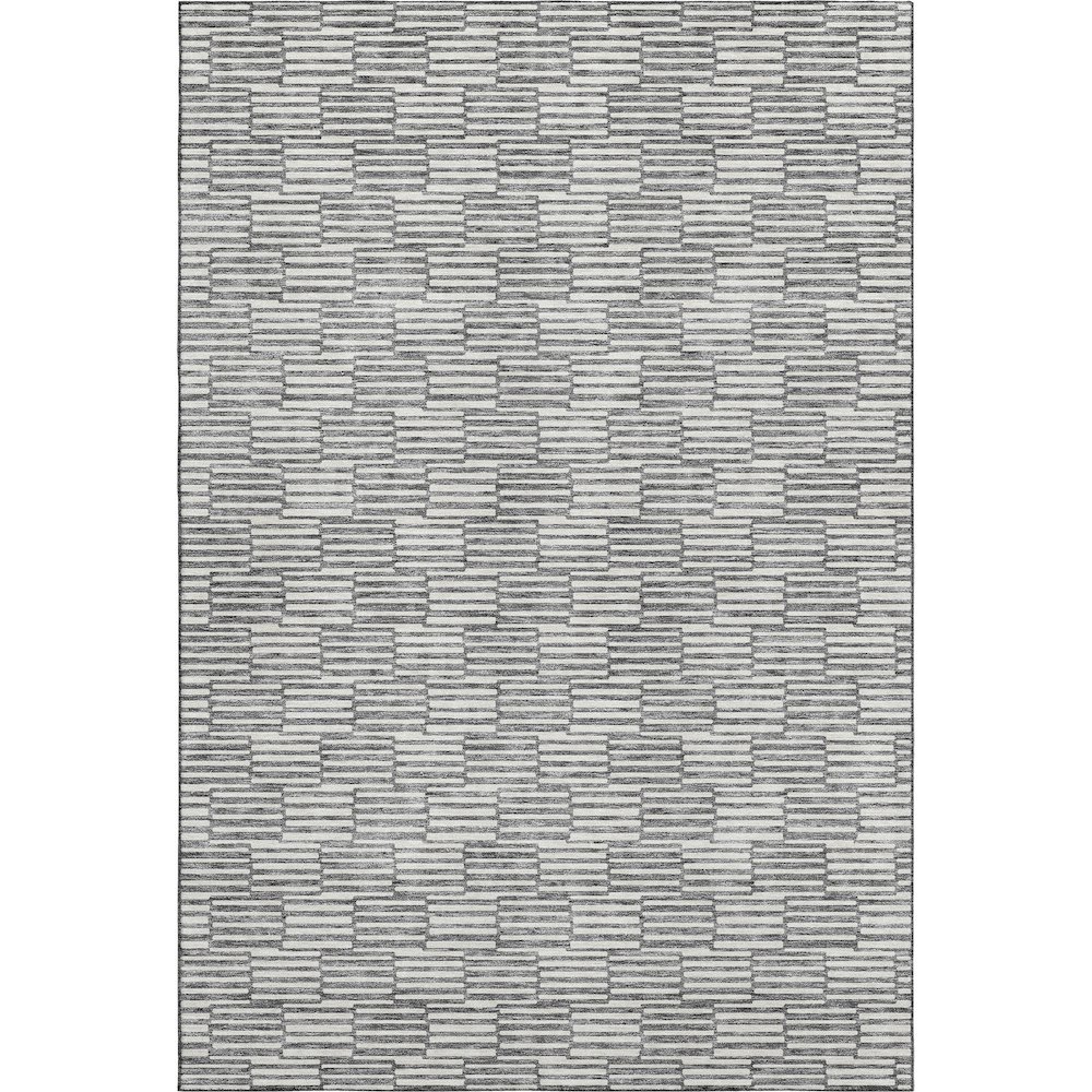 Premium Machine Washable Mayfield AMF918 Gray 2'6" x 3'10" Rug. Picture 1