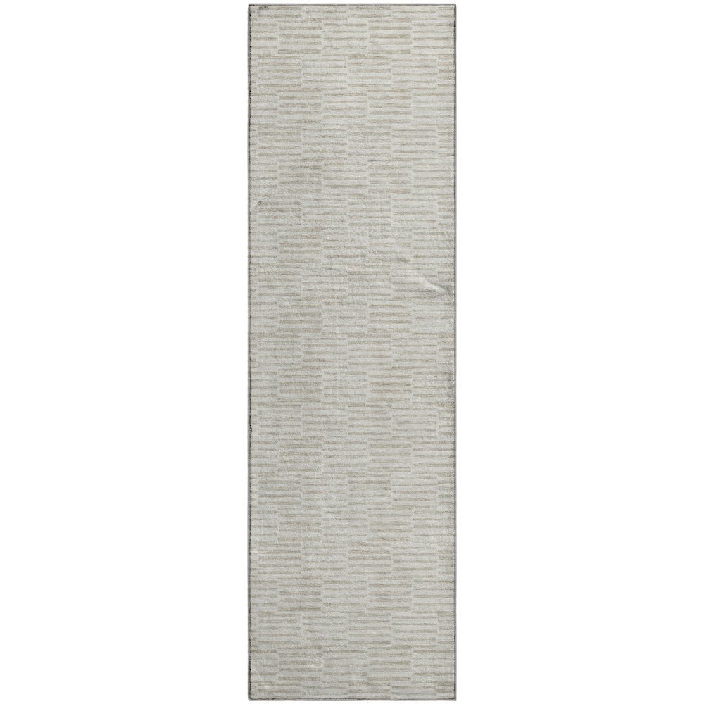 Premium Machine Washable Mayfield AMF918 Ivory 2'3" x 7'6" Runner Rug. Picture 1