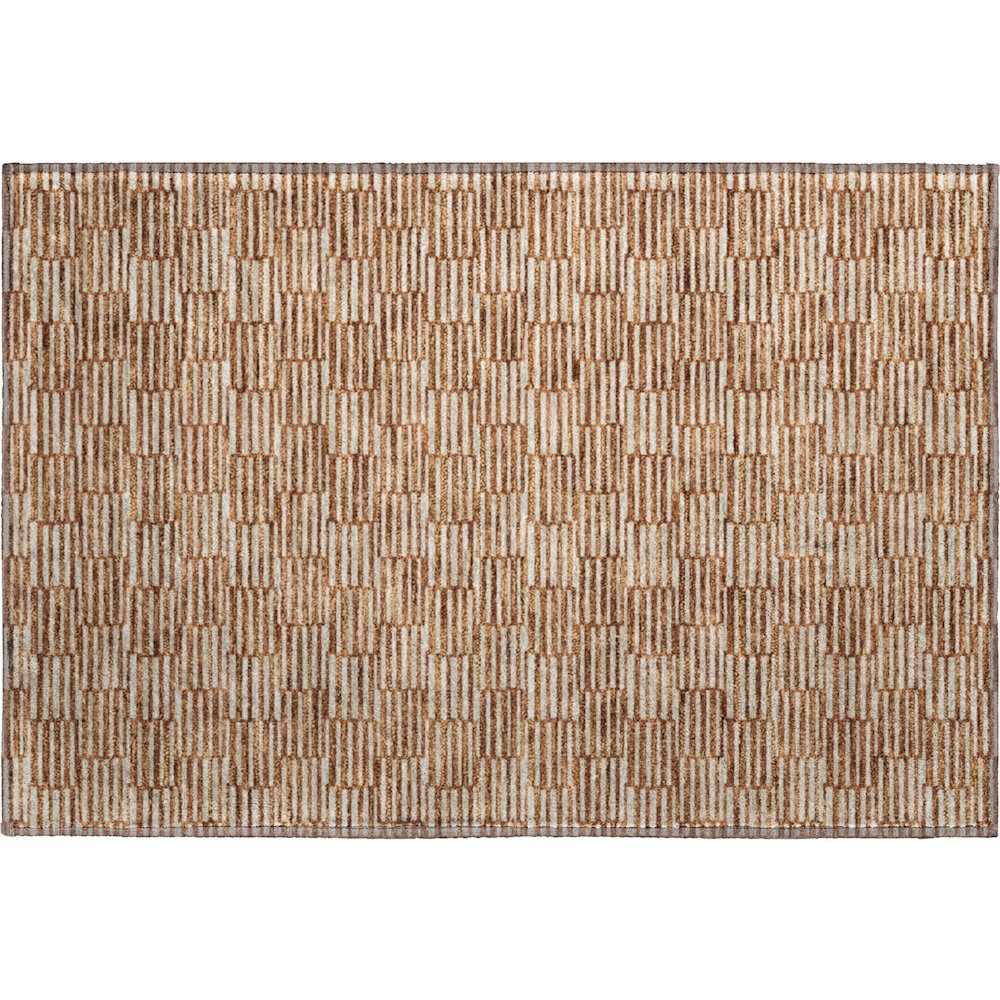 Premium Machine Washable Mayfield AMF918 Paprika 1'8" x 2'6" Rug. Picture 1