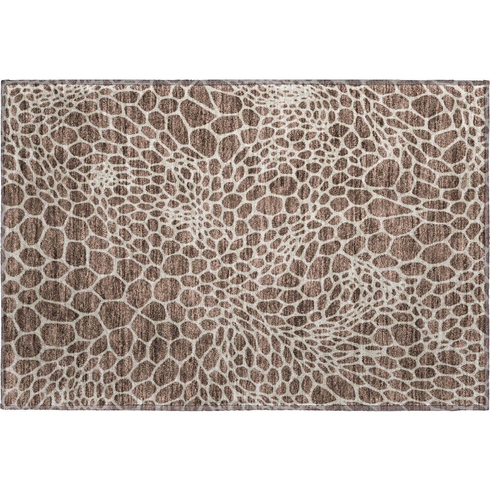 Premium Machine Washable Mayfield AMF919 Brown 1'8" x 2'6" Rug. Picture 1