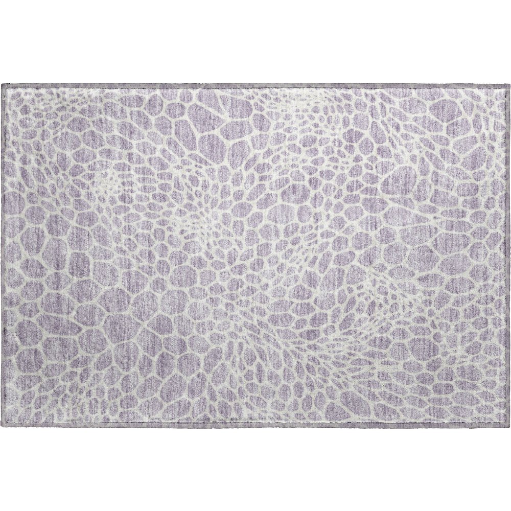 Premium Machine Washable Mayfield AMF919 Lilac 1'8" x 2'6" Rug. Picture 1