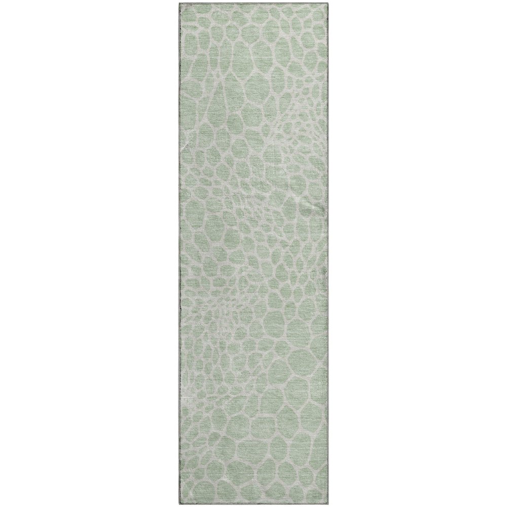 Premium Machine Washable Mayfield AMF919 Mint 2'3" x 7'6" Runner Rug. Picture 1