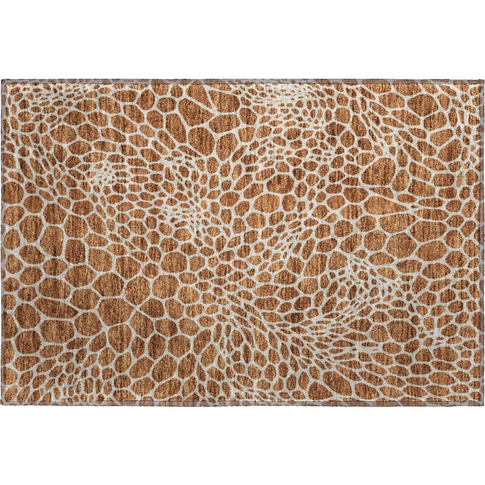 Premium Machine Washable Mayfield AMF919 Paprika 1'8" x 2'6" Rug. Picture 1