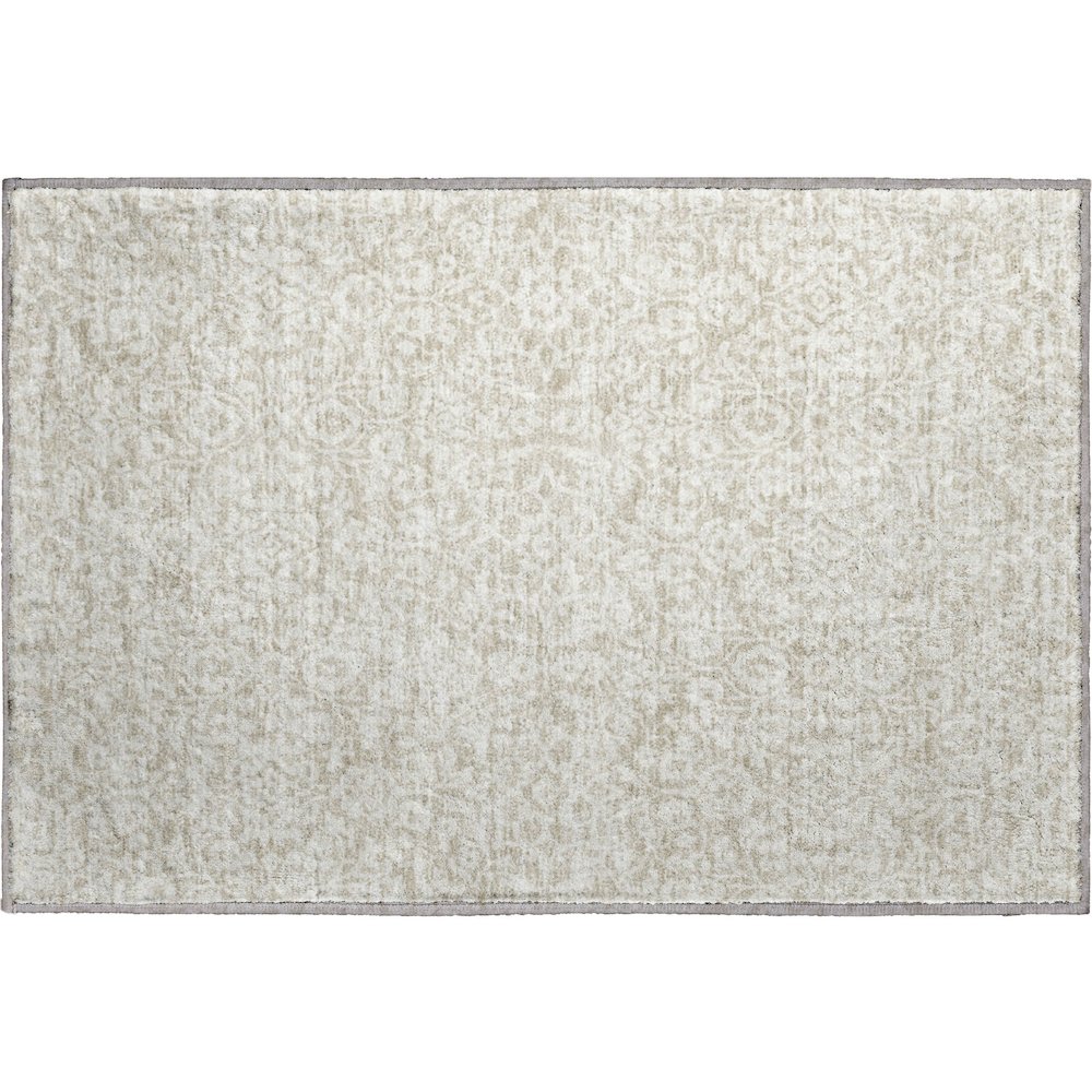 Premium Machine Washable Mayfield AMF920 Beige 1'8" x 2'6" Rug. Picture 1