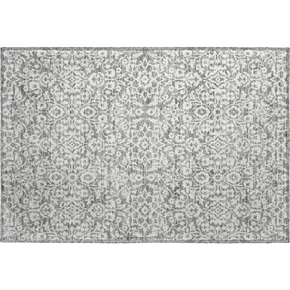 Premium Machine Washable Mayfield AMF920 Gray 1'8" x 2'6" Rug. Picture 1